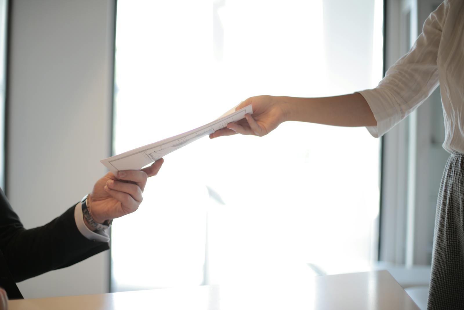 Job Applicant Passing Her Documents visa approval